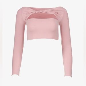 SER.O.YA Ellis Pink Twist Front Top - NWT Size S